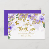 キンセアニェラ蝶サンキューカード 招待状 (正面/裏面)
