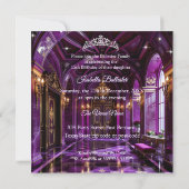 キンセアニェラ誕生日パレスパープルドレスティアラ 招待状 (裏面)