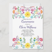 キンセアニェラ誕生日フィエスタフローラメキシコ 招待状 (正面)