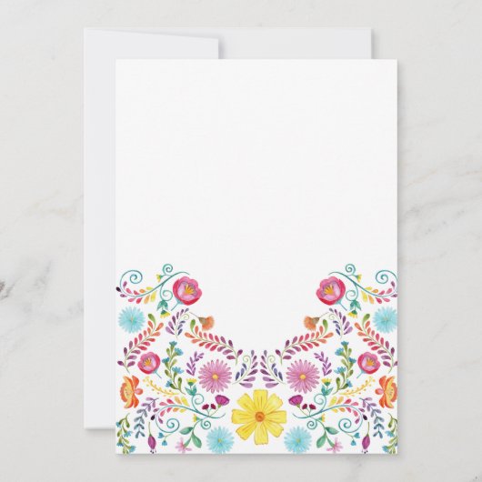 キンセアニェラ誕生日フィエスタフローラメキシコ 招待状 (裏面)