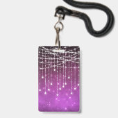 キンセアニェラ誕生日招待状スウィート16招待状 バッジ (Back with Lanyard)