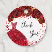 キンセアニェラ赤いドレス白感謝してい君 フェイバータグ (正面)