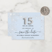 キンセアニェラ赤ちゃんブルー・シルバーはデートを救う ノートカード (正面/裏面インサイチュ)