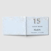 キンセアニェラ赤ちゃん青い銀のきらめき ゲストブック (全面)