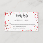 キンセアニェラ赤白ドレスRSVPカード エンクロージャーカード (正面)