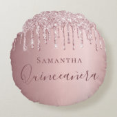 キンセアニェラ赤面ドリップスモノグラム ラウンドクッション (正面)