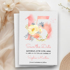 キンセアニェラ赤面ピンクウォーターカラーフローラ15 セーブザデート