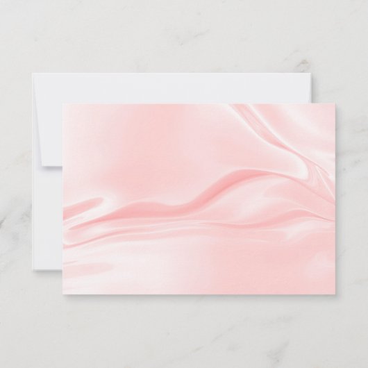 キンセアニェラ赤面ピンクグリッタードレスティアラフローラ 招待状 (裏面)