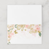 キンセアニェラ赤面ピンクバタフライフローラ座席表 プレイスカード (外部開封)