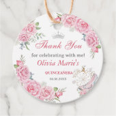 キンセアニェラ赤面ピンクフローラシルバークラウン フェイバータグ (正面)