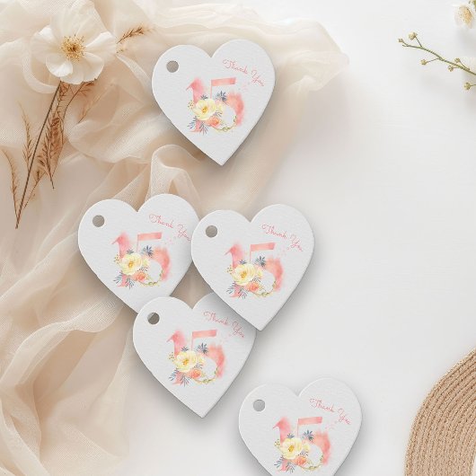 キンセアニェラ赤面ピンクフローラ番号15ありがとう フェイバータグ