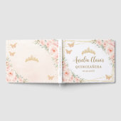 キンセアニェラ赤面ピンクフローラ金ゴールド蝶15 ゲストブック (全面)