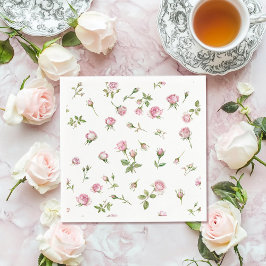 キンセアニェラ赤面ピンクローズ誕生日 スタンダードカクテルナプキン