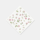 キンセアニェラ赤面ピンクローズ誕生日 スタンダードカクテルナプキン (角)