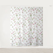 キンセアニェラ赤面ピンクローズ誕生日 タペストリー (正面)