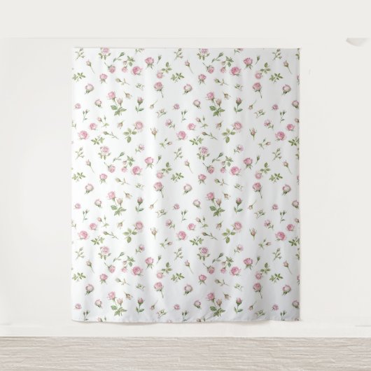 キンセアニェラ赤面ピンクローズ誕生日 タペストリー (正面)