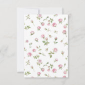 キンセアニェラ赤面ピンクローズ誕生日 出欠カード (裏面)