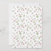 キンセアニェラ赤面ピンクローズ誕生日 招待状 (裏面)