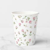 キンセアニェラ赤面ピンクローズ誕生日 紙コップ (裏面)