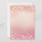 キンセアニェラ赤面ピンクローズ金ゴールド 招待状 (裏面)