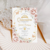 キンセアニェラ赤面ピンク金ゴールドフローラ 招待状