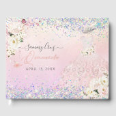 キンセアニェラ赤面プリンセスグリッターガウン紙吹雪G ゲストブック (正面)