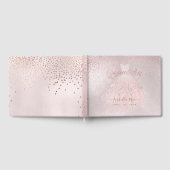 キンセアニェラ赤面プリンセスグリッターガウン+紙吹雪 ゲストブック (全面)