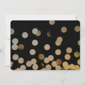 キンセアニェラ金ゴールドとブラックマスカレードウォーターカラー 招待状 (裏面)