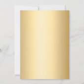 キンセアニェラ金ゴールドグリーンドレス花模様 招待状 (裏面)