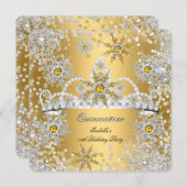 キンセアニェラ金ゴールドシルバーウィンターワンダーランド 招待状 (正面/裏面)