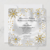 キンセアニェラ金ゴールドシルバースノーウィンターワンダーランド 招待状 (裏面)