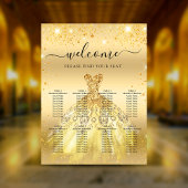 キンセアニェラ金ゴールドドレス花座席表 ポスター