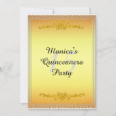 キンセアニェラ金ゴールドバースデーパーティー2招待状 招待状 (裏面)