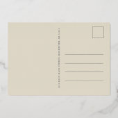 キンセアニェラ金ゴールドフォイルはがきの招待状 箔招待状 (裏面)