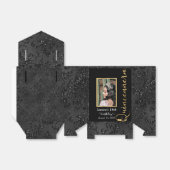 キンセアニェラ金ゴールドブラックフォトグリッターお気に入りボックス フェイバーボックス (折り畳みなし)