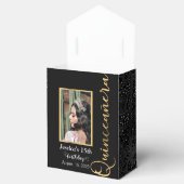 キンセアニェラ金ゴールドブラックフォトグリッターお気に入りボックス フェイバーボックス (オープン)