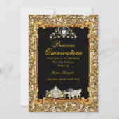 キンセアニェラ金ゴールドブラックホースキャリッジフェアユタレ 招待状 (正面)