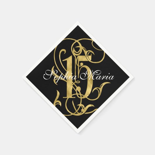 キンセアニェラ金ゴールドリーフ華美ルック15任意の色 スタンダードカクテルナプキン (角)