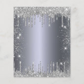 キンセアニェラ銀の金属グリッター予算の招待 チラシ (裏面)