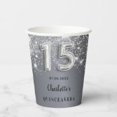 キンセアニェラ銀グリッターダストモノグラム 紙コップ (裏面)