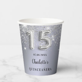 キンセアニェラ銀グリッターダストモノグラム 紙コップ