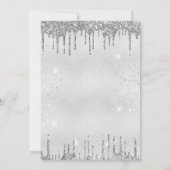 キンセアニェラ銀グリッター エレガント 招待状 (裏面)