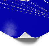 キンセアニェラ青王室の金ゴールドバルーンパーティー ポスター (コーナー)