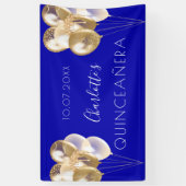 キンセアニェラ青王室の金ゴールドバルーンパーティー 横断幕 (縦)