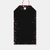 キンセアニェラ黒い赤い吹き感謝してい出し ギフトタグ (裏面)