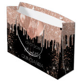 キンセアニェラ黒バラ金ゴールド風船 ラージペーパーバッグ (裏面アングル)