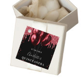 キンセアニェラ黒赤グリッター風船 フェイバータグ