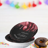 キンセアニェラ黒赤グリッター風船 ペーパーボウル