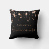 キンセアニェラ黒金ゴールド星名文字 クッション (裏面)