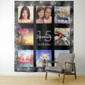 キンセアニェラ黒銀グリッター写真集 タペストリー (インサイチュ)